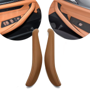 Set 2 capace interioare din piele pentru BMW Seria 5 G30 G31 G38 M5 F90, cognac - stânga și dreapta