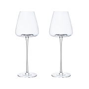 Set 2 pahare elegante de cristal pentru vin roșu cu design elegant, 590 ml