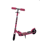 Trotinetă roz pentru copii cu platformă multicoloră, TR036