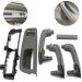 Set complet de mânere gri pentru toate ușile la VW Golf 4 / Bora / Jetta (1997-2008), cu 2 geamuri electrice