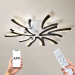 Abajur LED cu design elegant, cu control prin aplicație și telecomandă