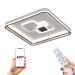 Abajur LED Smart cu control prin aplicație, telecomandă și design modern pătrat, 3 culori de lumină