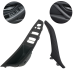 Set mânere interioare față pentru BMW Seria 5 F10 F11, negre, mâner complet cu piele