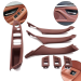 Set complet mânere interioare pentru BMW Seria 5 F10 F11, rosu-maro, piese interioare și panou fără funcție de pliere