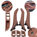 Set complet de mânere interioare pentru BMW Seria 5 F10 F11, maro - mânere întregi