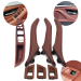 Set complet de mânere interioare pentru BMW Seria 5 F10 F11, rosu-maro - mânere întregi