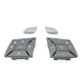 Butoane pentru volan pentru Mercedes-Benz W204 W212 W207 X204 W246 W218 W176 W172 A/B/C/E/GLK/CLA, gri cu crom