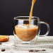 Ceașcă de cafea elegantă cu pereți dubli cu mâner 150 ml