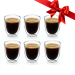 Set Premium de 6 cești de cafea de 80 ml – design curbat și izolare termică perfectă