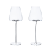 Set 2 pahare elegante de cristal pentru vin roșu cu design elegant, 590 ml