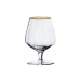 Pahar de cristal pentru brandy și coniac cu margine aurie - 290 ml, design elegant
