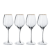 Set 4 pahare elegante de vin cu margine aurie - 420 ml, universale