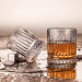 Pahar în relief cu design luxos pentru whisky, vodcă și băuturi cocktail, 210 ml