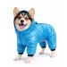 Jachetă impermeabilă de iarnă pentru câini, cu acoperire completă și design elegant, de culoare albastră