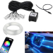 Bandă LED RGB pentru iluminare interioară auto, cu lungime de 6 metri, telecomandă și aplicație Bluetooth / App