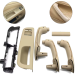 Set complet de mânere bej pentru toate ușile la VW Golf 4 / Bora / Jetta (1997-2008), cu 2 geamuri electrice