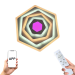 Abajur LED modern „Fagure de miere” – design hexagonal cu lumină multicoloră, telecomandă și control prin aplicație