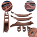 Set complet mânere interioare pentru BMW Seria 5 F10 F11, maro, piese interioare și panou fără funcție de pliere