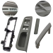 Set mânere gri pentru ușile din față la VW Passat B5 B5.5 (1996–2005), cu 4 geamuri electrice