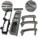 Set complet mânere și panou gri cu 4 geamuri electrice la VW Passat B5 B5.5 (1996–2005)