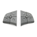 Butoane pentru volan pentru Mercedes-Benz W164 W215 W251 ML, GL, B, R, gri, 10 bucăți