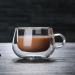 Cana de cafea elegantă cu pereți dubli, cu mâner și design curat, 120 ml