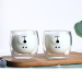 Set de 2 pahare cu pereți dubli de 250 ml – design drăguț „Ursulet”