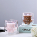 Set de 2 pahare cu pereți dubli de 250 ml – design drăguț „Lăbuță”