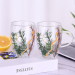Set cadou 2 buc. pahare cu pereți dubli cu șerpi și crenguțe încorporate cu mâner, 350 ml