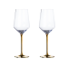 Set Aurum - 2 pahare de vin din cristal cu picior auriu, 450 ml