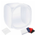 Cutie foto / cort pliabil 80x80x80cm, cu 4 fundaluri multicolore