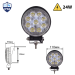 Proiector LED rotund tip bară, 24W, 110 mm, lampă de lucru