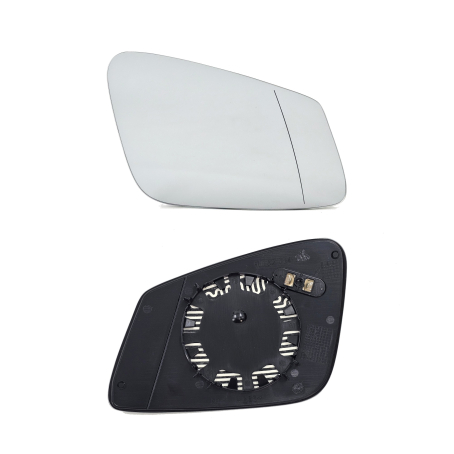 Dreapta, geam oglindă laterală asferică pentru BMW Seria 5 F10/F11/F07, Seria 6 F06/F12/F13, Seria 7 F01/F02 și X1 E84 (2008-2018)