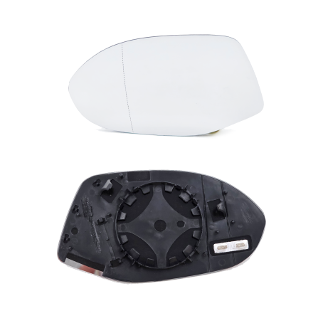 Sticlă oglindă laterală asferică stânga pentru Audi A7 4G8 (2010-2017)