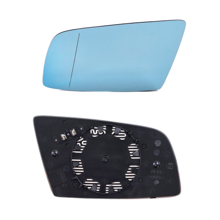 Sticlă oglindă laterală stânga, nuanțată, pentru BMW Seria 5 E60/E61 și Seria 6 E63/E64 (2003-2010)