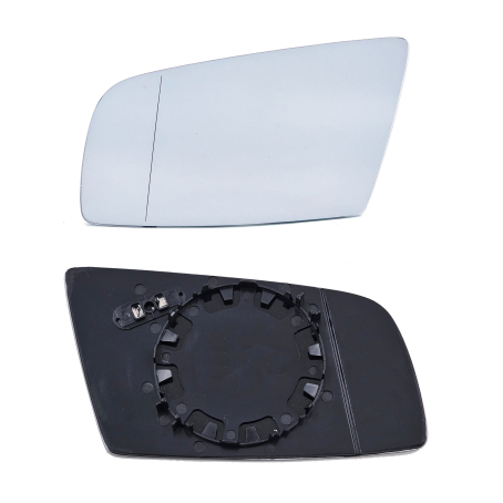 Sticlă asferică oglindă exterioară stânga cu încălzire pentru BMW Seria 5 și 6 E60 E61 E63 E64 (2003-2010)