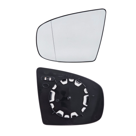 Sticlă oglindă laterală asferică stânga pentru BMW X5 E70 și X6 E71 (2006-2014)