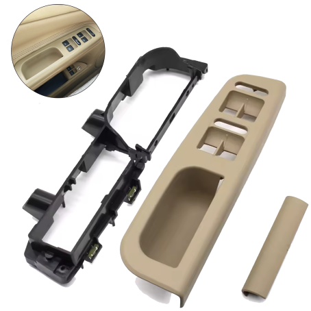 Set panou bej cu 4 geamuri electrice și bază pentru ușa șoferului la VW Golf 4 / Bora / Jetta (1997–2008)