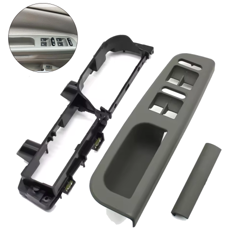 Set panou gri cu 4 geamuri electrice și bază pentru ușa șoferului la VW Golf 4 / Bora / Jetta (1997–2008)