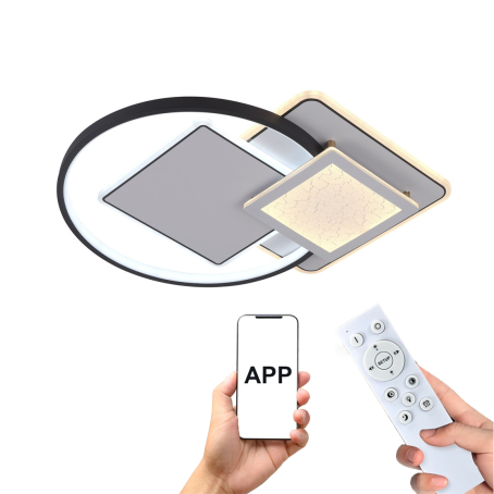 Abajur modern cu trepte, cu telecomandă și control mobil