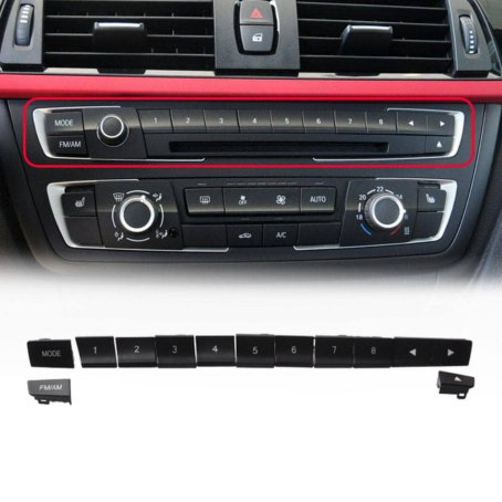 Butoane radio BMW 1 2 3 4 / F30 F34 F20 F36, set 12 buc