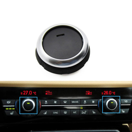 Buton pentru climatronic cu inel pentru BMW 5, 6, 7, X5, X6, F10, F01, F04, F06, F07, F15