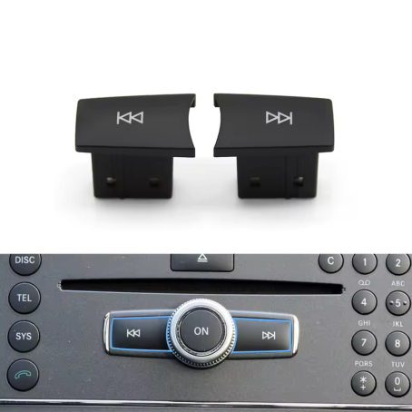 Butoane cu săgeți pentru CD / radio, Model A, la Mercedes C-Class GLK W204 X204 (2007-2012)