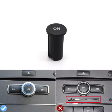 Buton ON pentru CD / radio, Model A, la Mercedes C E-Class GLK W204 W212 X204 (2007-2012)