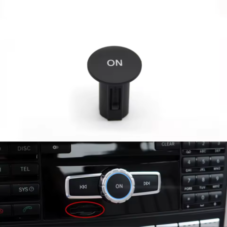 Buton ON pentru CD / radio, Model B, pentru Mercedes A B C CLA CLS E GL GLA GLK ML SLC SLK-Class (2009-2015)