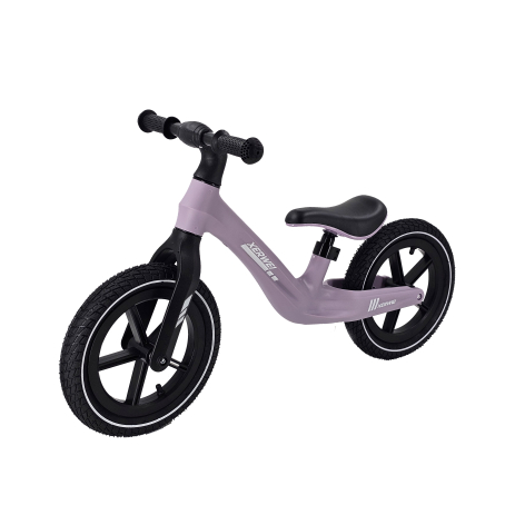 Bicicletă de echilibru (fără pedale) pentru copii cu anvelope gonflabile și șa reglabilă – violet