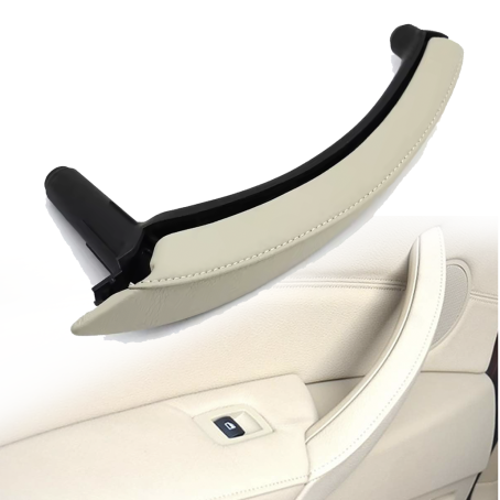 Mâner interior stânga bej deschis pentru BMW X5 X6 E70 E71, 2 piese