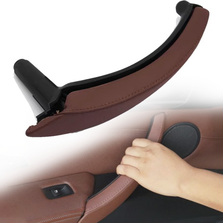 Mâner interior stânga rosu-maro pentru BMW X5/X6 E70/E71, 2 piese