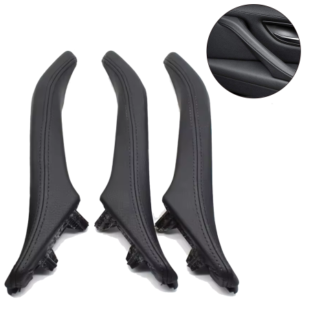 Set de 3 mânere interioare complete pentru BMW Seria 5 F10 F11, negre