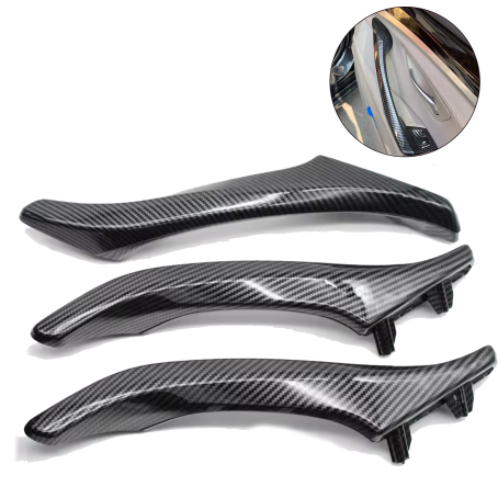Set de 3 mânere interioare complete pentru BMW Seria 5 F10 F11, carbon